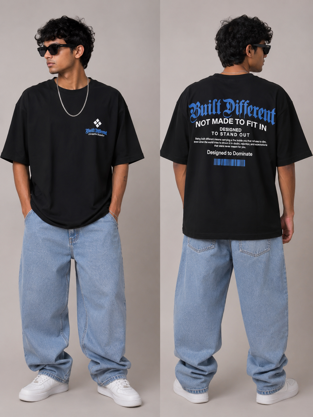 BUILD DIFFERENT OVERSIZE T-SHIRT