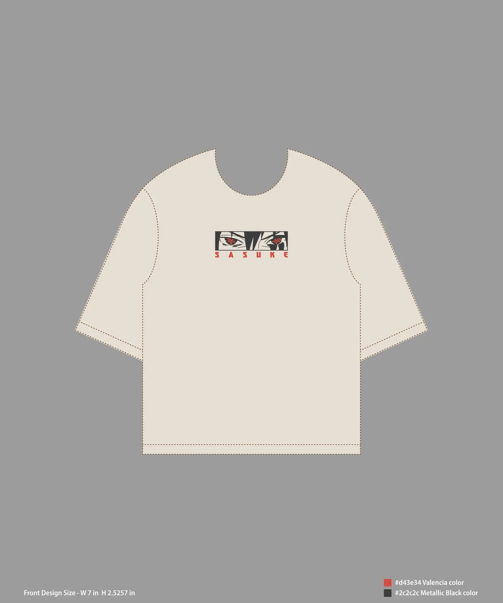 SASUKE WHITE OVERSIZE T-SHIRT